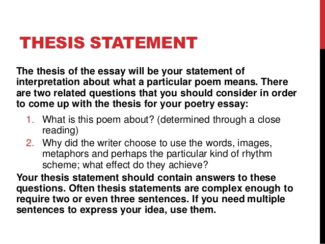 thesis statement example about online class