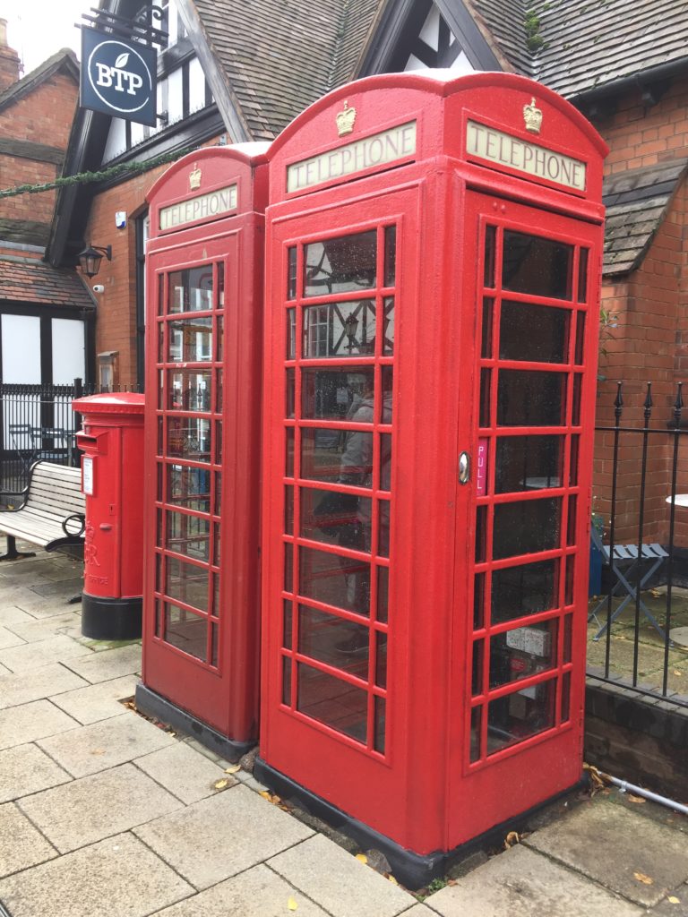 The famous red phone booth and postboxes I remember from the Noddy books.