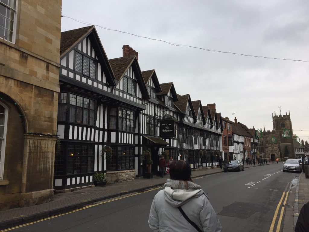 Another example of new and original Tudor style buildings side by side in Stratford-upon-Avon