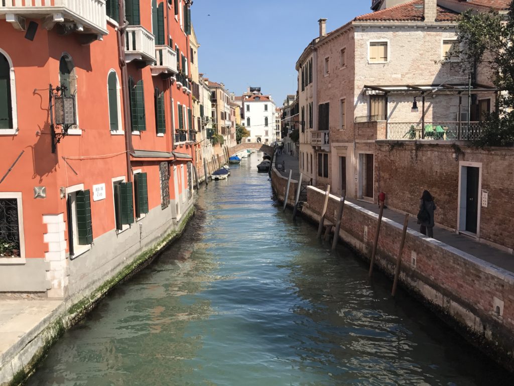 The ~100 islands of Venice are separated narrow canals