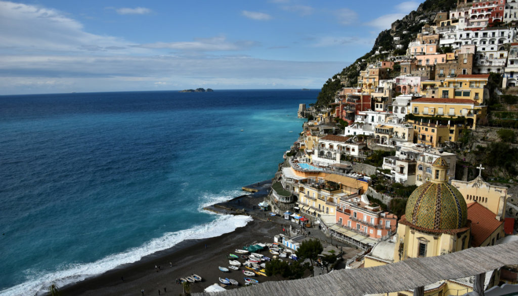 Looking over from the balcony of our room in Villa Rosa.