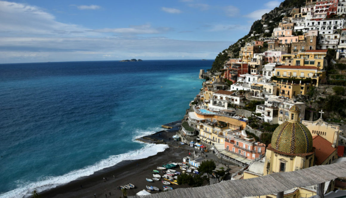 Looking over from the balcony of our room in Villa Rosa.