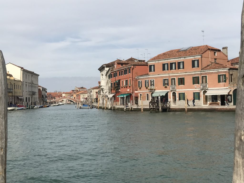 Like Venice, Murano is a collection of man made islands connected by bridges and boats. It's larger of the other surrounding islands. 