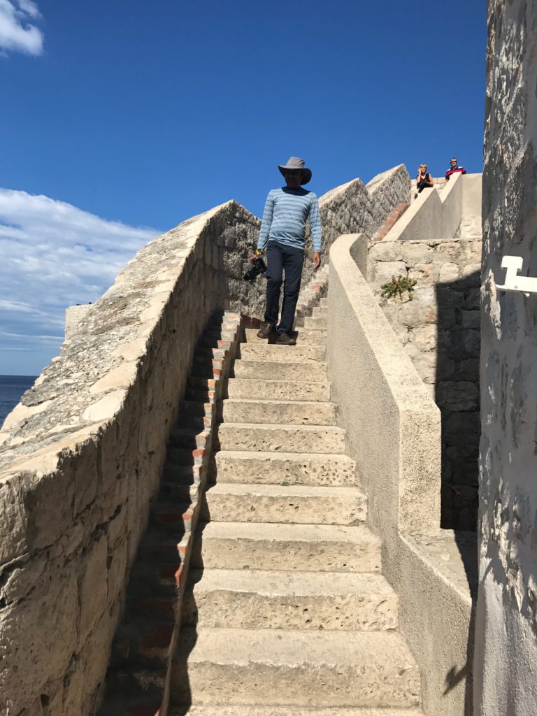 There are some steps so best wear good shoes when walking on the Dubrovnik wall.