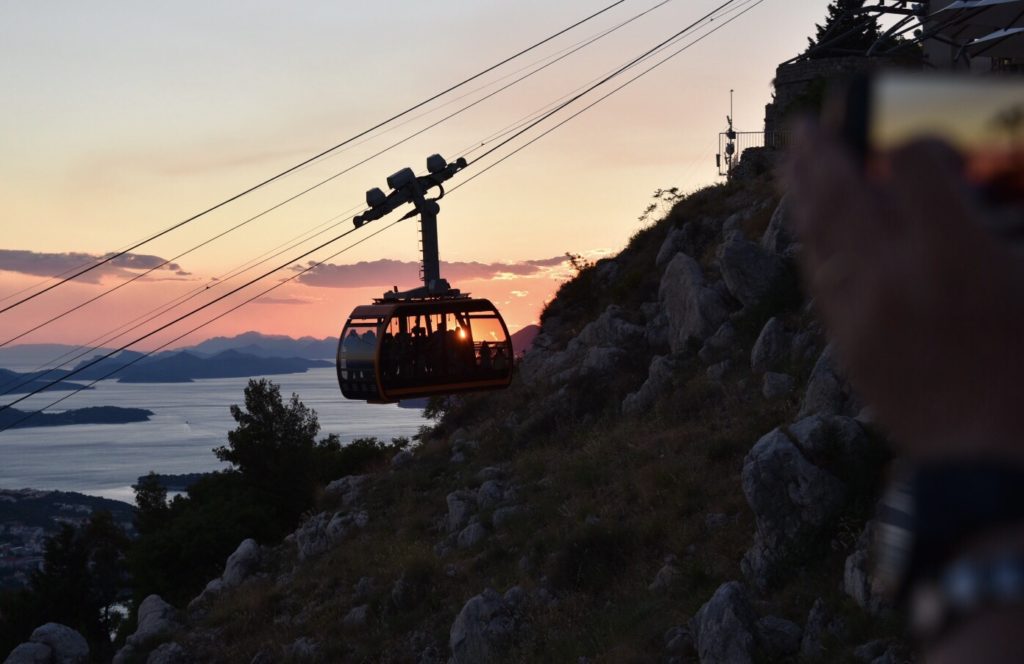 We returned to Dubrovnik with the short cable car ride. The cable car was originally built in 1960. It was rebuilt and reopened in 2010. 