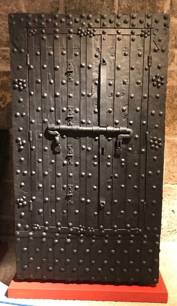 A full length iron safe is on display in the Rector palace along with a few beautiful portable chests. 