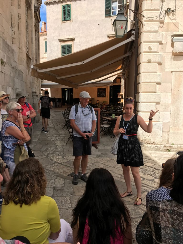 Ivana, our free-walking-tour guide in Dubrovnik was born during the bombings, in an underground make-shift hospital.