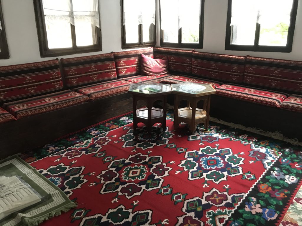 One of the room in the Blagaj Tekka overlooking the Buna river