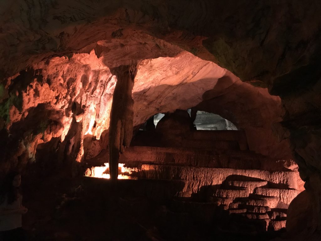 The series of cascading pools in Radachi caves of Kosovo