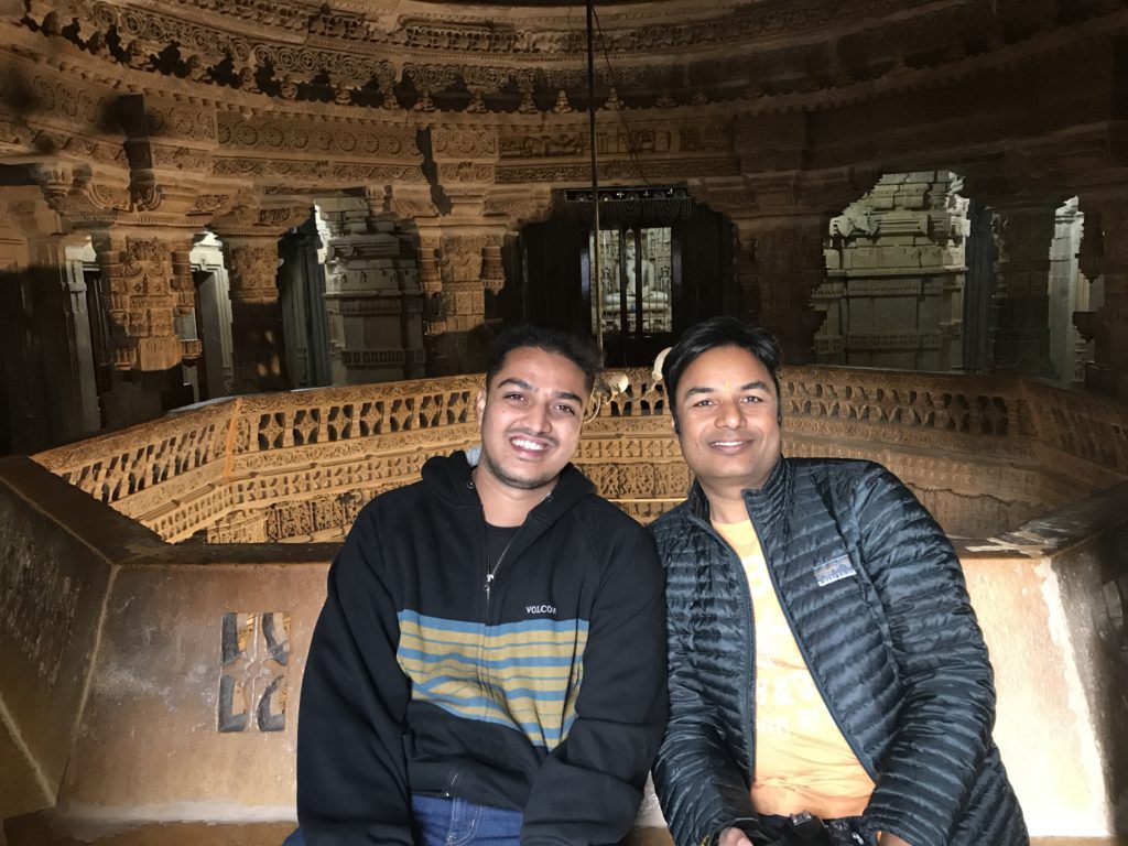 Photo shoot on the second floor of one of the Jain temples in the Jaisalmer fort.