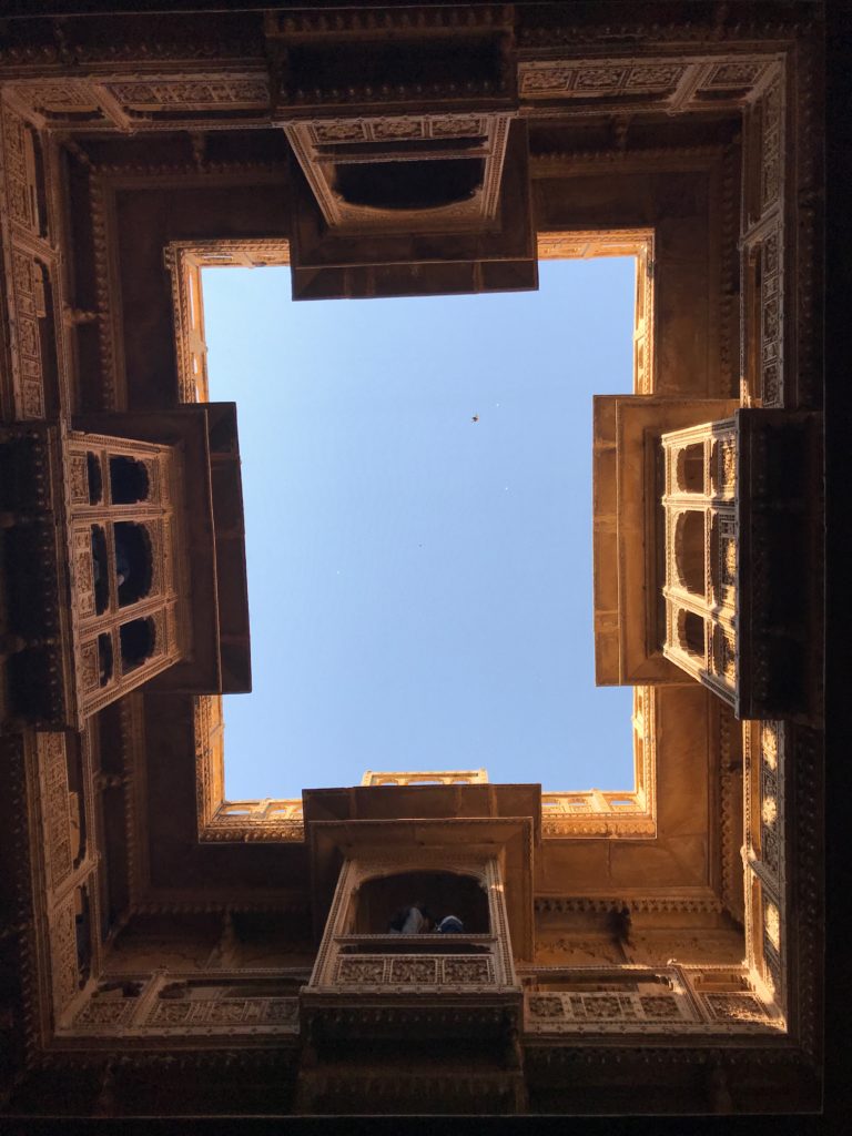 Looking up from the chowk in the ground floor. 