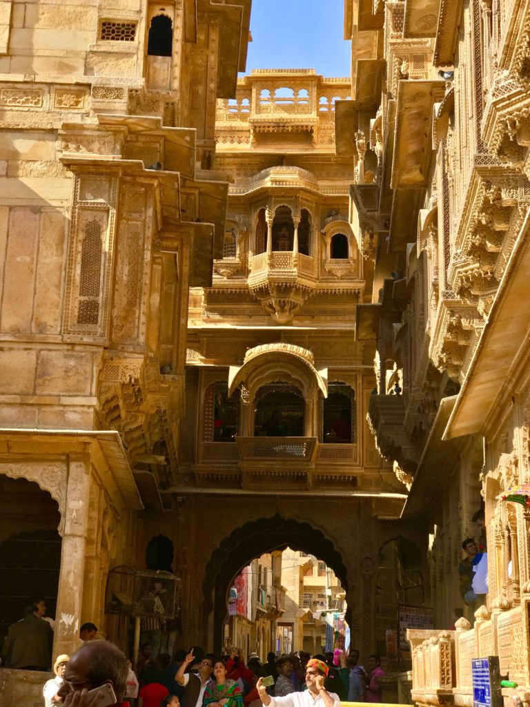 Looking up from the street we’re treated with views of ornate balconies and windows. 