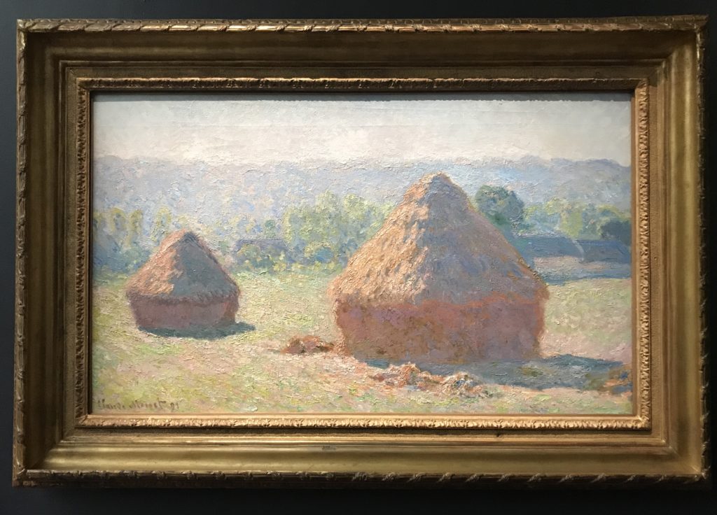 As the story goes, a buyer of one of the haystack paintings hung it upside down! He didn’t know any better. He was so wealthy, he had never seen a haystack before!