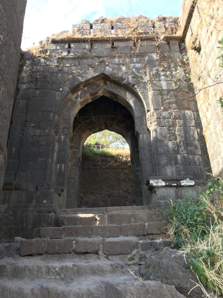 Along one of the paths is another gate