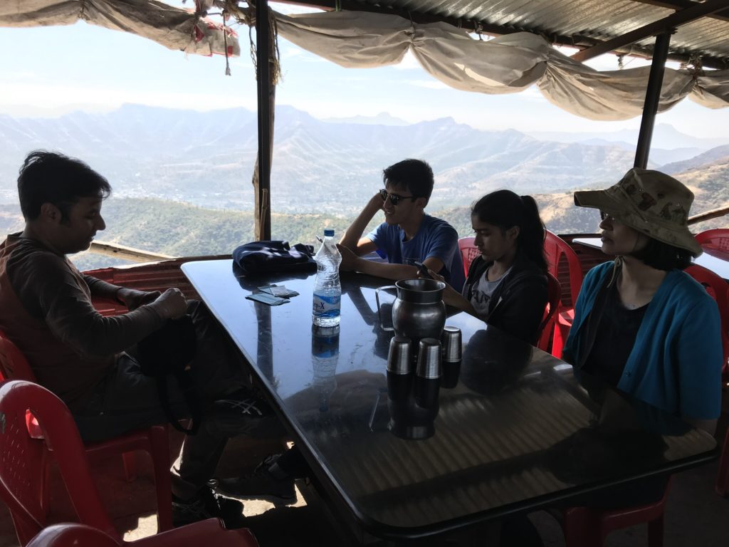 We ate in a rustic dhaba overlooking the mountains and valleys all around.