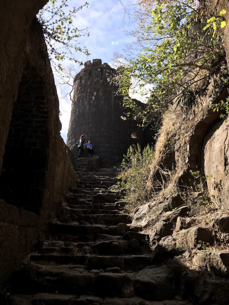 Entering Sinhagad fort from the back gate is bit more tricky with some broken and some steep steps but it’s a nice area to relax and soak in the views.