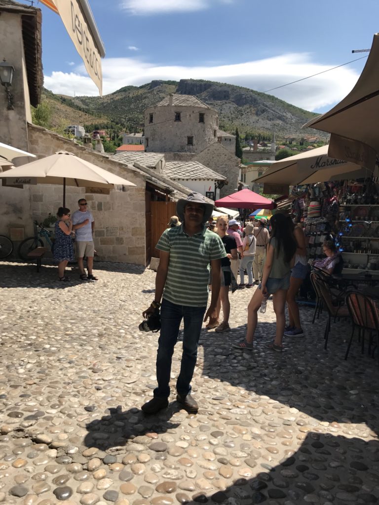 Mostar Old Town near the Stari Most is a UNESCO World Heritage site