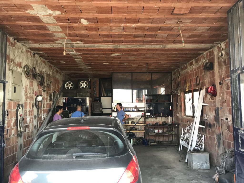 It was a the tiny garage, we stopped at the first opportunity.