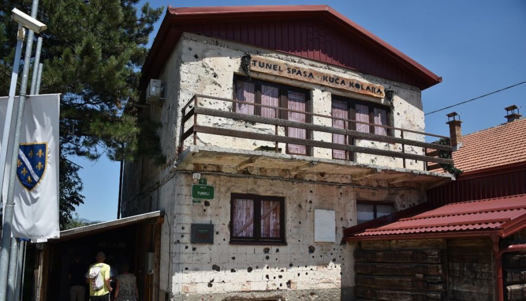 Entrance to Sarajevo's Tunnel of Hope