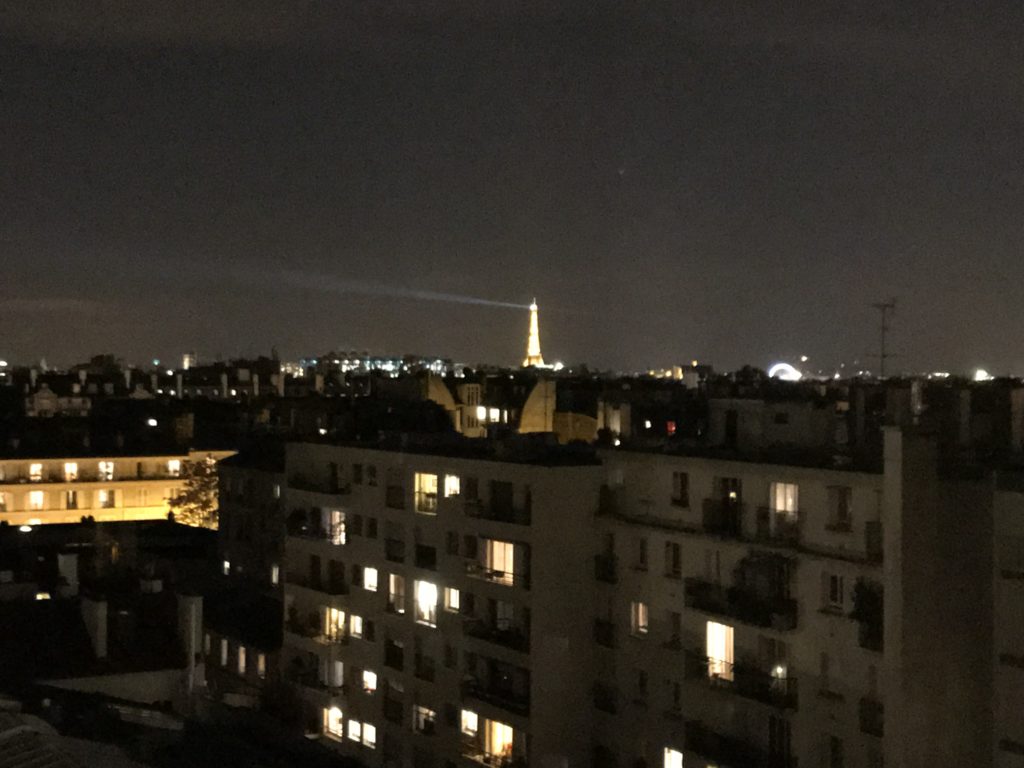 Paris Eiffel Tower view from our apartment