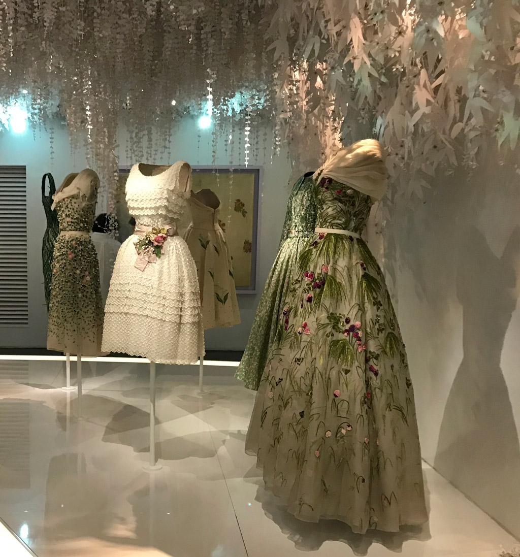 One of the many rooms displaying Christian Dior fashion through the ages, during our 5 days in Paris in winter.