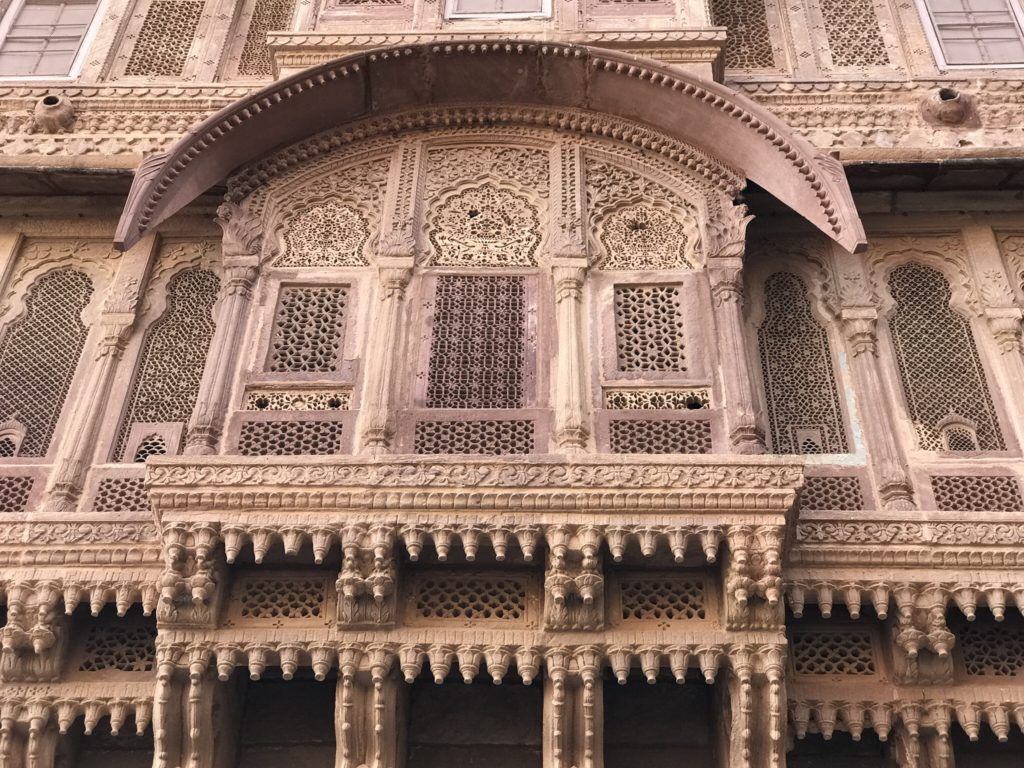 Ornate Jharokhas for women to watch without being seen are everywhere in the palace. 