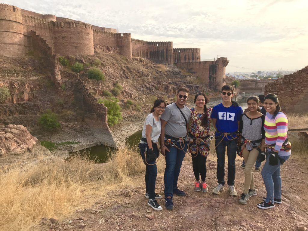 Zipping over the lake towards Mehrangarh fort, I wonder if I should close my eyes and feel the fresh evening Marwari breeze OR marvel at the sight of blue Jodhpur on the right OR soak in the views of the rugged mountains on the left OR be in awe of the majestic fort.