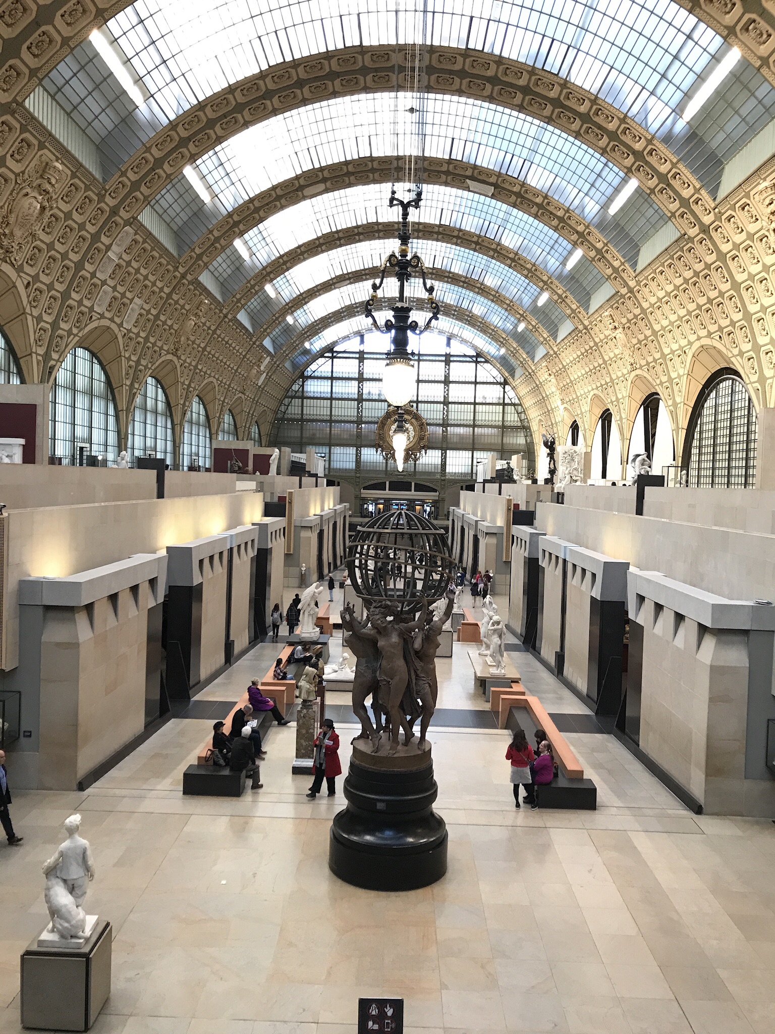 Musèe d’Orsay's hall was originally a train station and platform. The building was preserved and converted to this extraordinary museum.