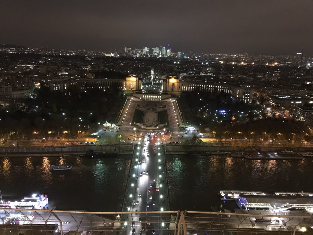 Incredible night-time views from the Eiffel Tower in Paris