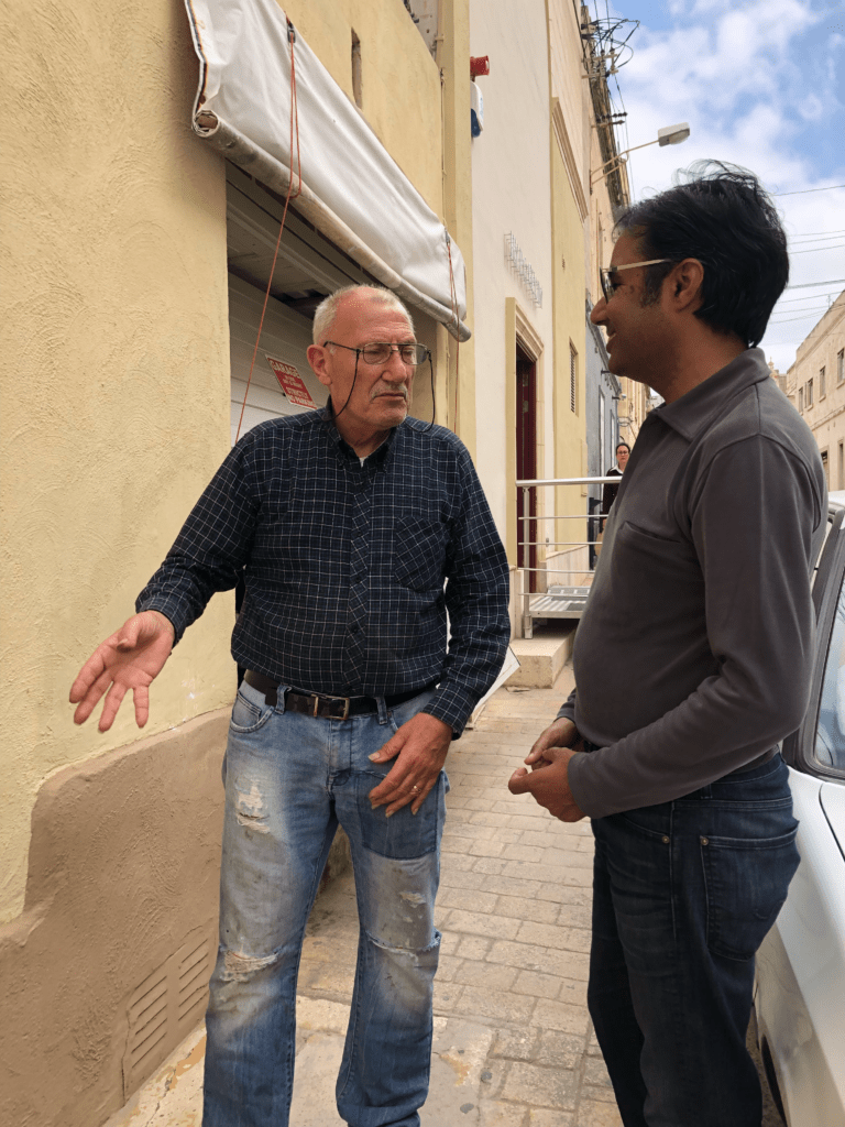 Malta's Hypogeum's neighbor telling about his life on this very street.