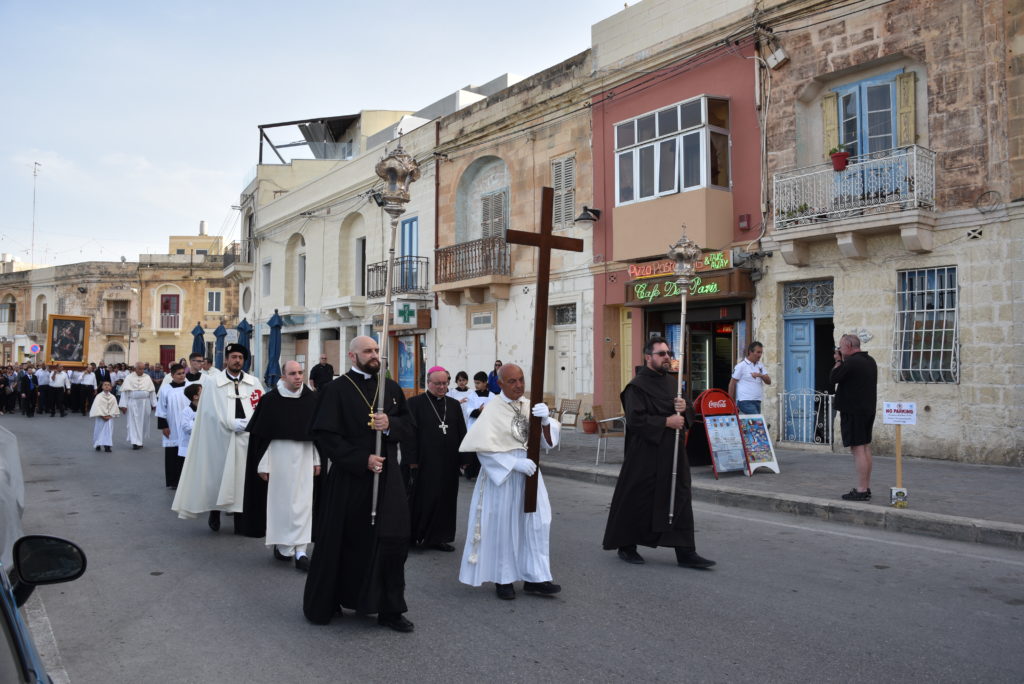 In the annual Santa Maria event, all the people of Marsaxlokk fishing village, come out to join the parade.