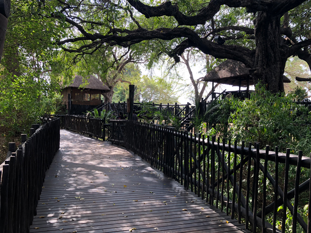 Another walkway from our suite up to the dining area in Protea hotel.