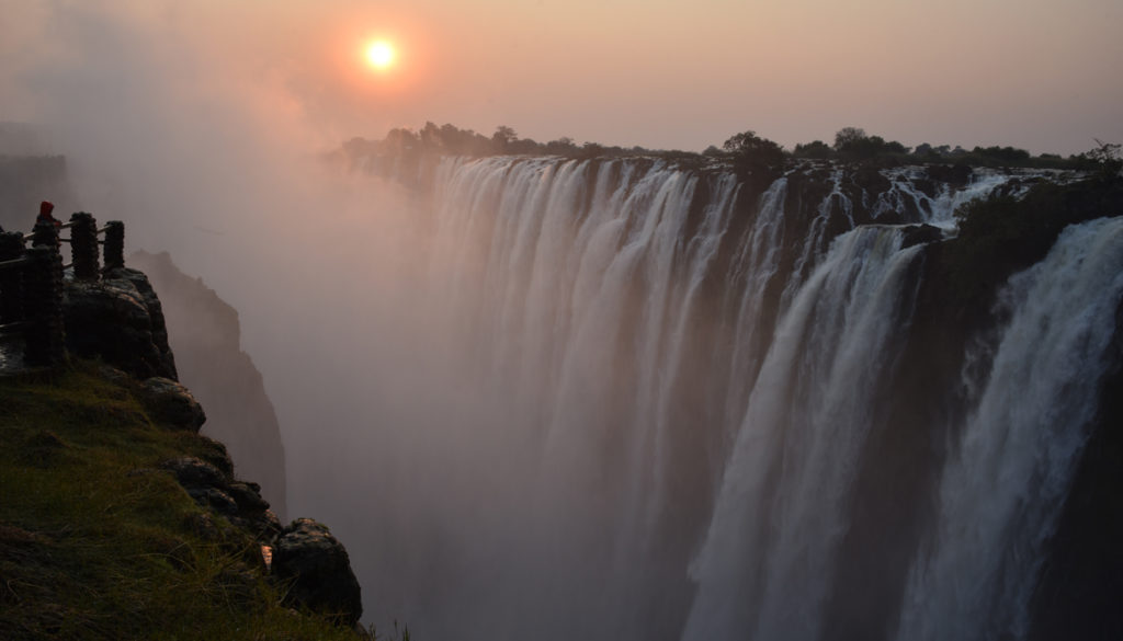 Victoria Falls, world's largest falls. In Livingston, Zambia