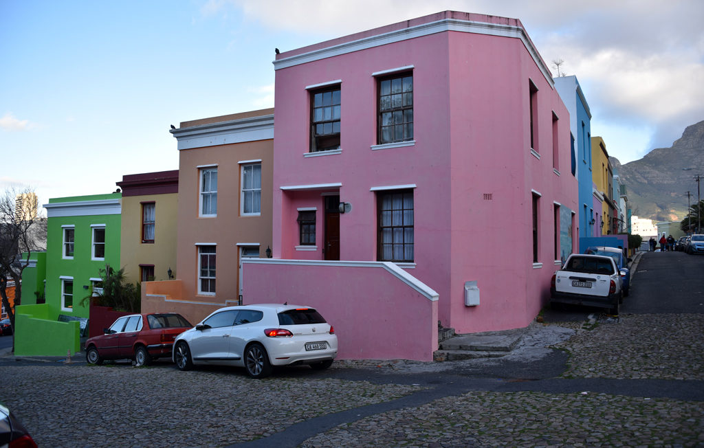 Many of the streets in Bo-Kaap have cobbled stone surface, especially the ones that are on a slope.