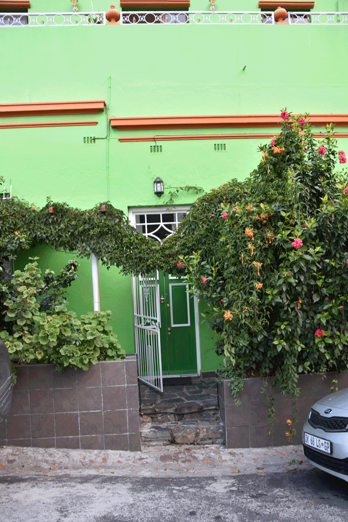 A green house in Bo-Kaap, Cape Town.