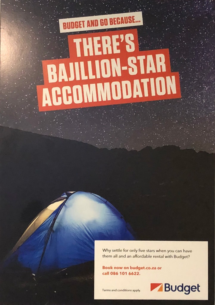 Tourism advertisement in Windhoek, Namibia's capital