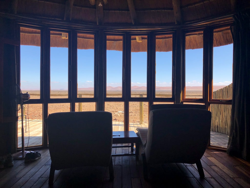 Desert view from Sossus Dune Lodge, Namib-Naukluft National Park