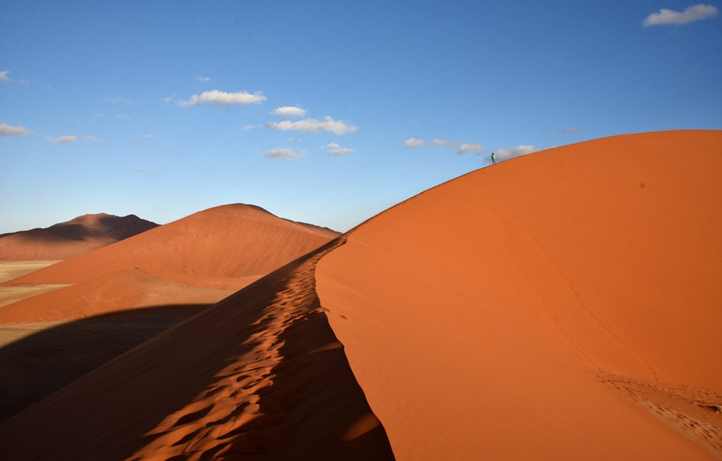 Dune 45 in Namib-Naukluft National Park at sunset