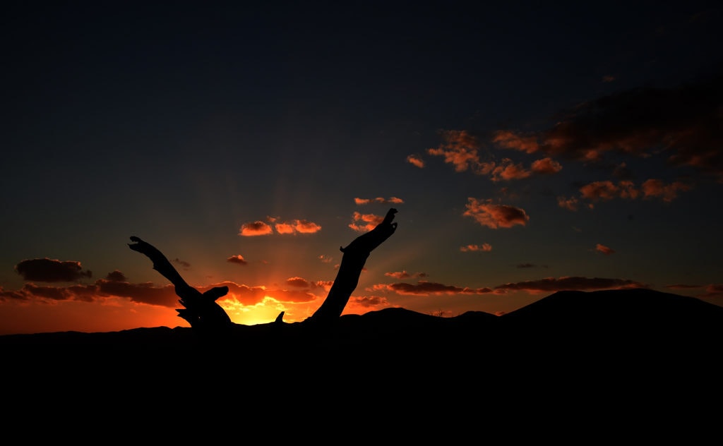Sunset over Sossusvlei near Dune 45, Namib-Naukluft National Park