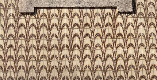 Brown tile design on a Portuguese house