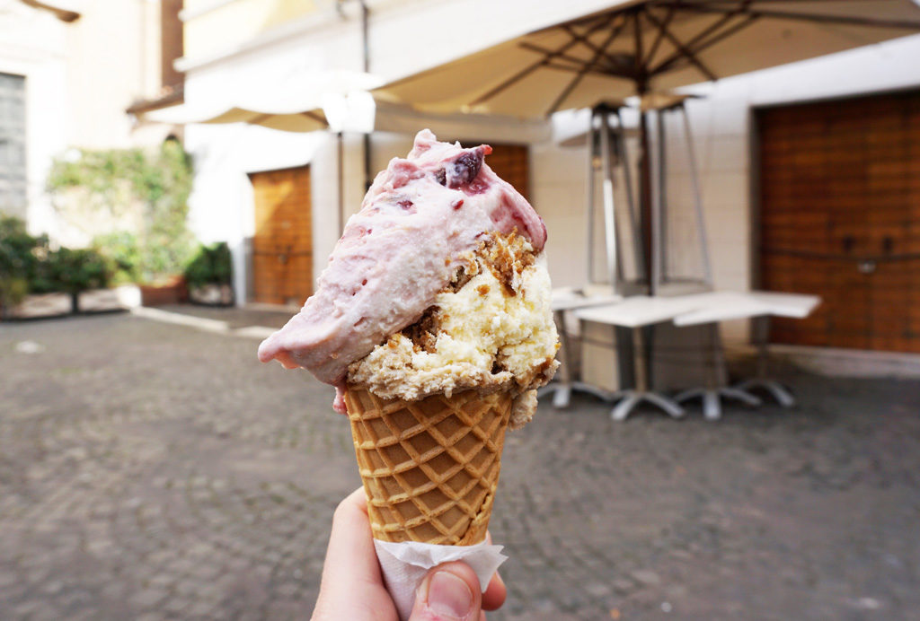 A delectable gelato in Rome