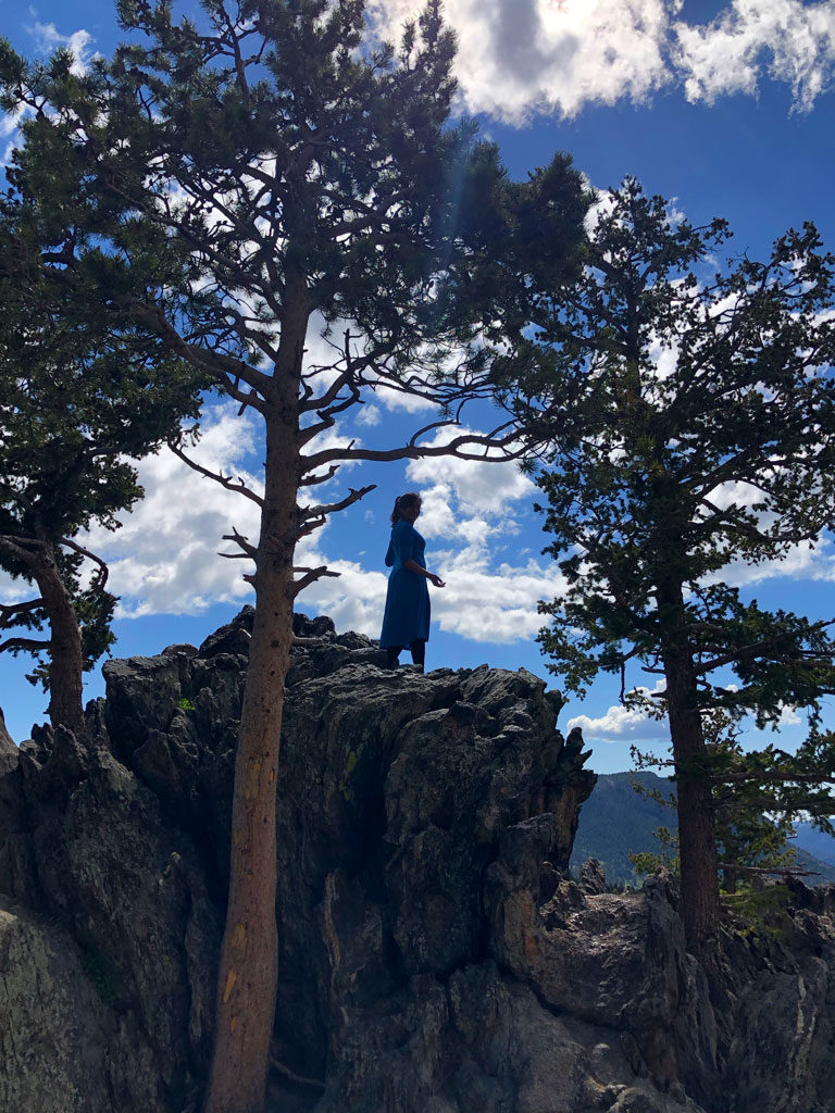 The irresistible rock at Many Parks Curve vista point in Rocky Mountain National Park.