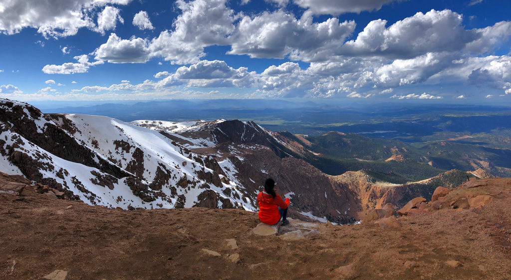 Meditating at Pikes Peak summit is heavenly.