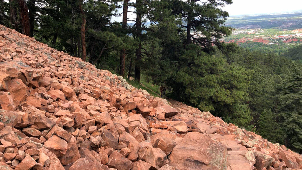 Calling this a rocky hiking path in Chautauqua Park in Boulder is an understatement. 