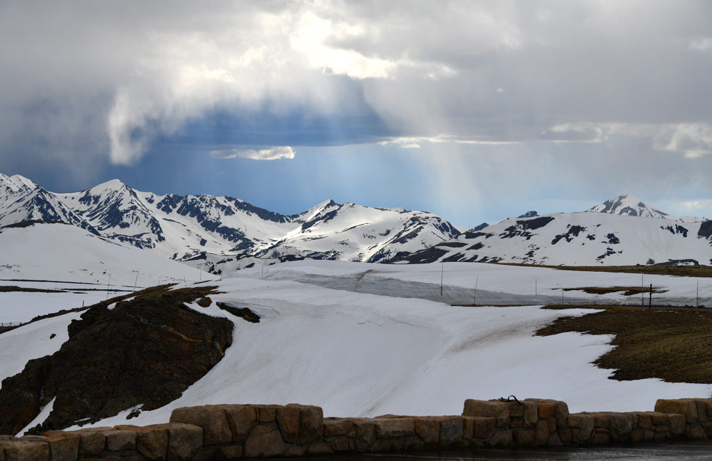 Stormy afternoon at 12,090 at Rock Cut vista point in Rock Mountain National Park