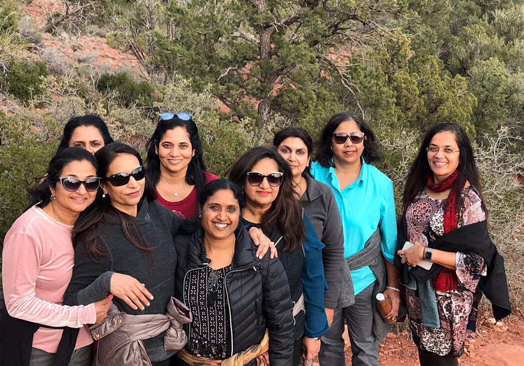 Happy times as we hike together up the Boynton Canyon Trail to the Vortex in Sedona