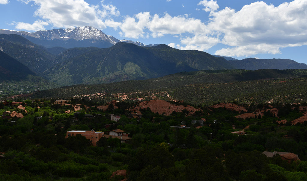 View of Pikes Peak from Colorado Springs