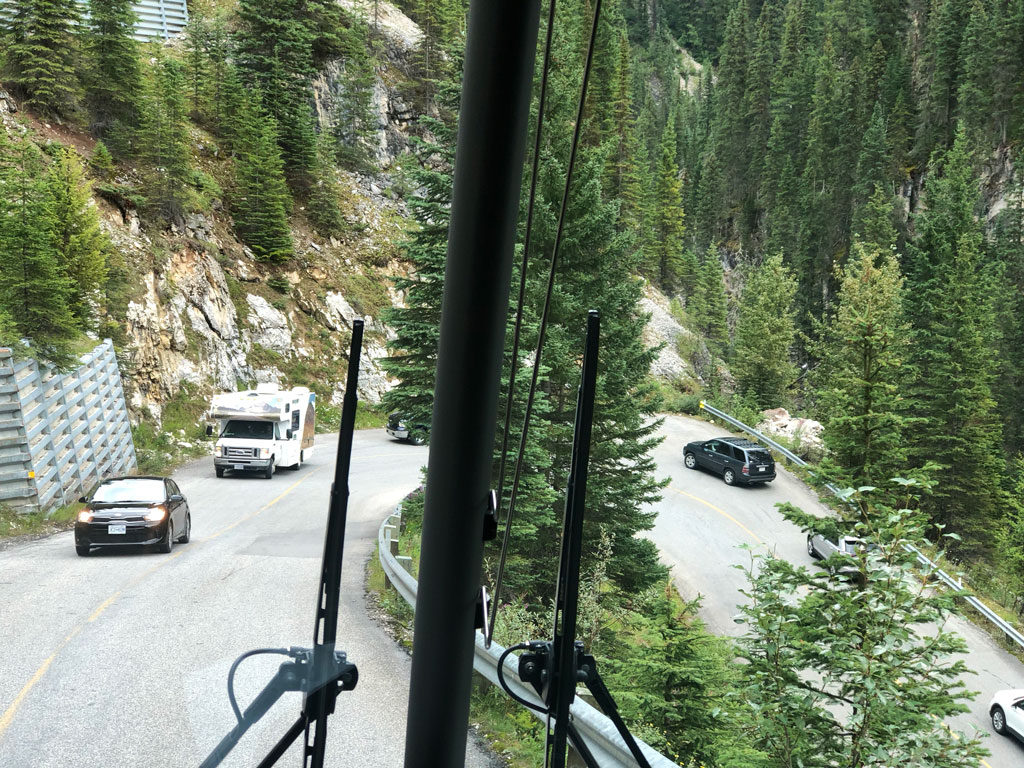 Crooked Street in Yoho National Park, Alberta, Canada.