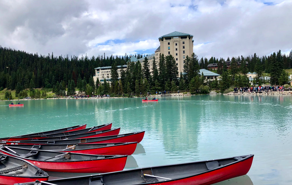 Lake Louise canoe club, Banff NP, Alberta, Canada