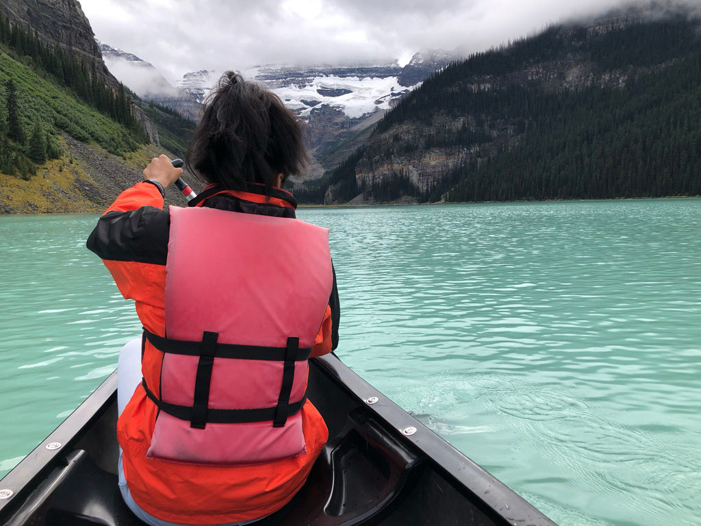 Canoeing on Lake Louise is nothing short of heavenly experience.